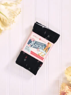 Floral Script Compression Socks