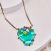 Forever Bouquet Vault Necklace -Clothing Sales 2024 AVNK022GRN Green April Cornell Jewelry 1