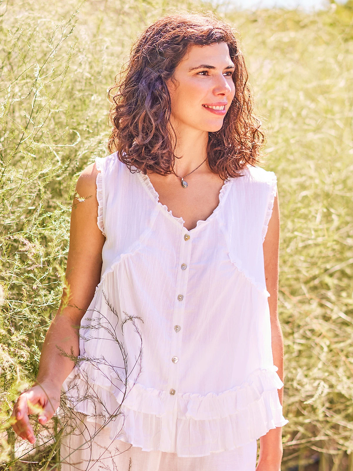 Ruffle Sleeveless Blouse 3 Ruffle Sleeveless Blouse