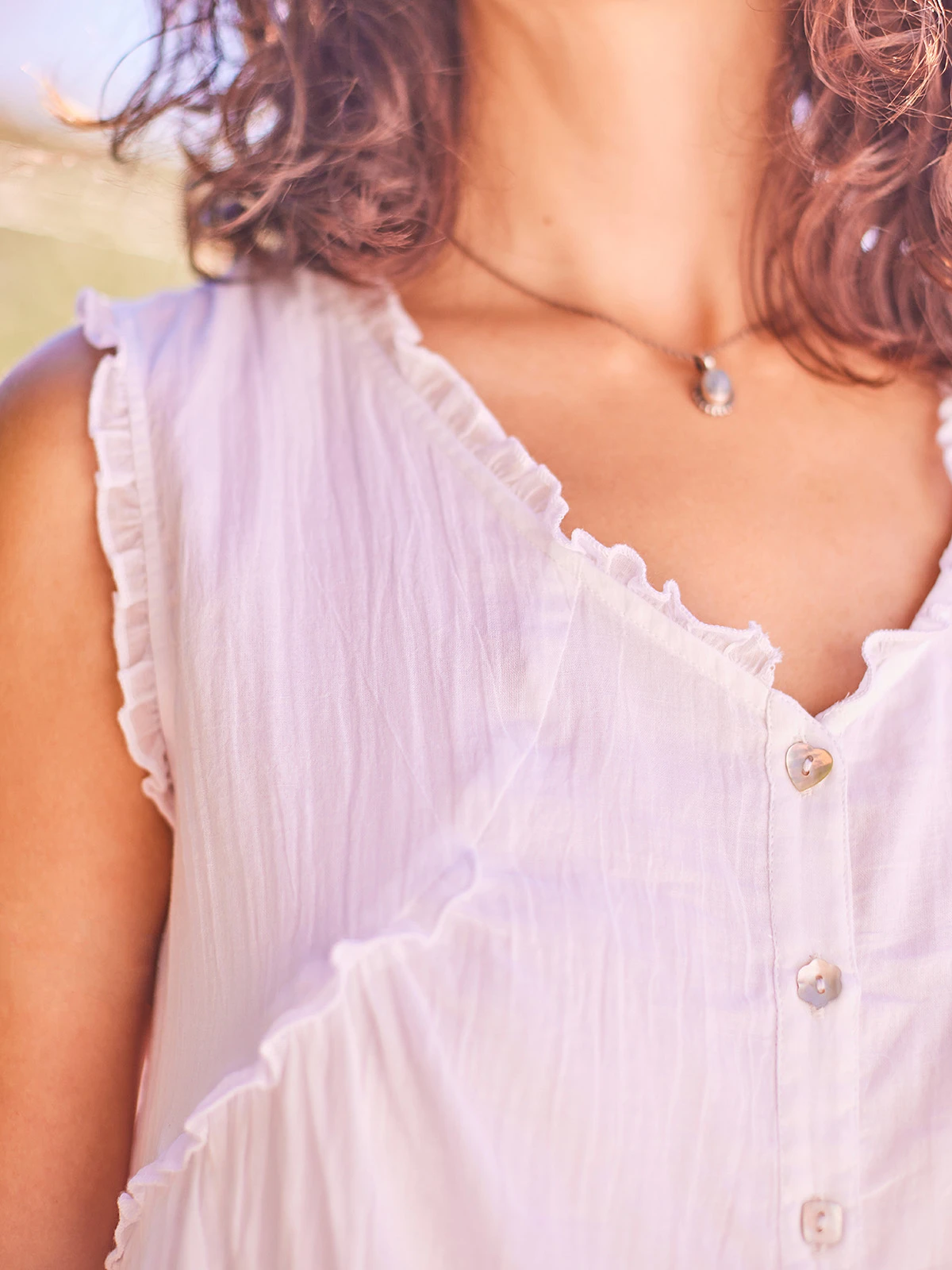 Ruffle Sleeveless Blouse 4 Ruffle Sleeveless Blouse - Image 2