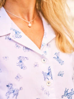 Poodle Camp Blouse 9 Poodle Camp Blouse -Clothing Sales 2024 BLA5319R White April Cornell Blouse 2