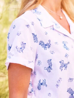Poodle Camp Blouse 8 Poodle Camp Blouse -Clothing Sales 2024 BLA5319R White April Cornell Blouse 4