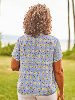 Farm Flower Camp Blouse 7 Farm Flower Camp Blouse -Clothing Sales 2024 BLA5320R Periwinkle April Cornell Blouse 3