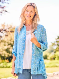 Serenade Blouse 9 Serenade Blouse -Clothing Sales 2024 BLA5368R Turquoise April Cornell Blouse 5