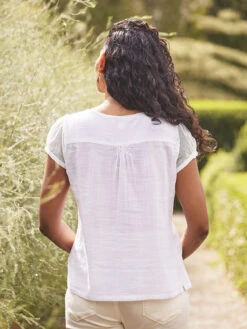 Judy Blouse -Clothing Sales 2024 BLAA5038P White April Cornell Blouse 3