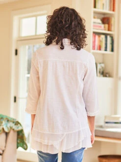 Nostalgia Blouse -Clothing Sales 2024 BLAA5283P White April Cornell Blouse 3