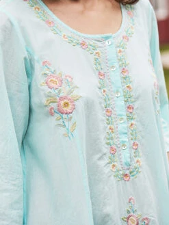 Getaway Caftan -Clothing Sales 2024 CFA5536M Aqua April Cornell Nightwear 2