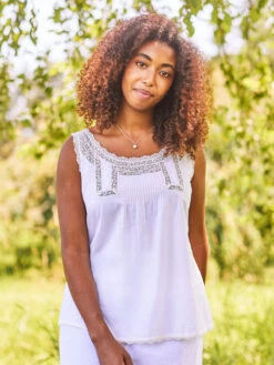 Delicate Camisole -Clothing Sales 2024 CMA5031R White April Cornell Camisole 1