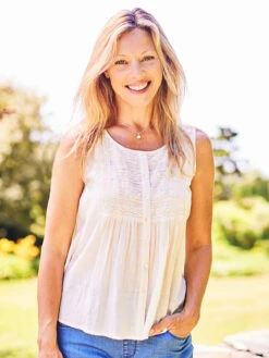 Parisian Camisole -Clothing Sales 2024 CMAA5072P Ecru April Cornell Camisole 1