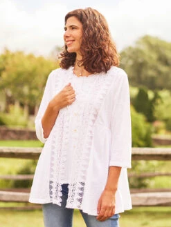 Chloe Coverup -Clothing Sales 2024 CUA5486R White April Cornell Cover Up 1