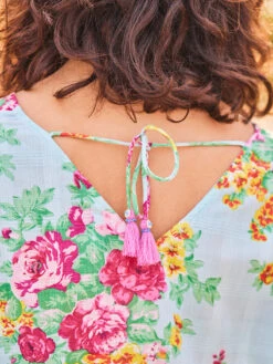 Francesca Drawstring Coverup -Clothing Sales 2024 CUA5525R Aqua April Cornell Cover Up 4