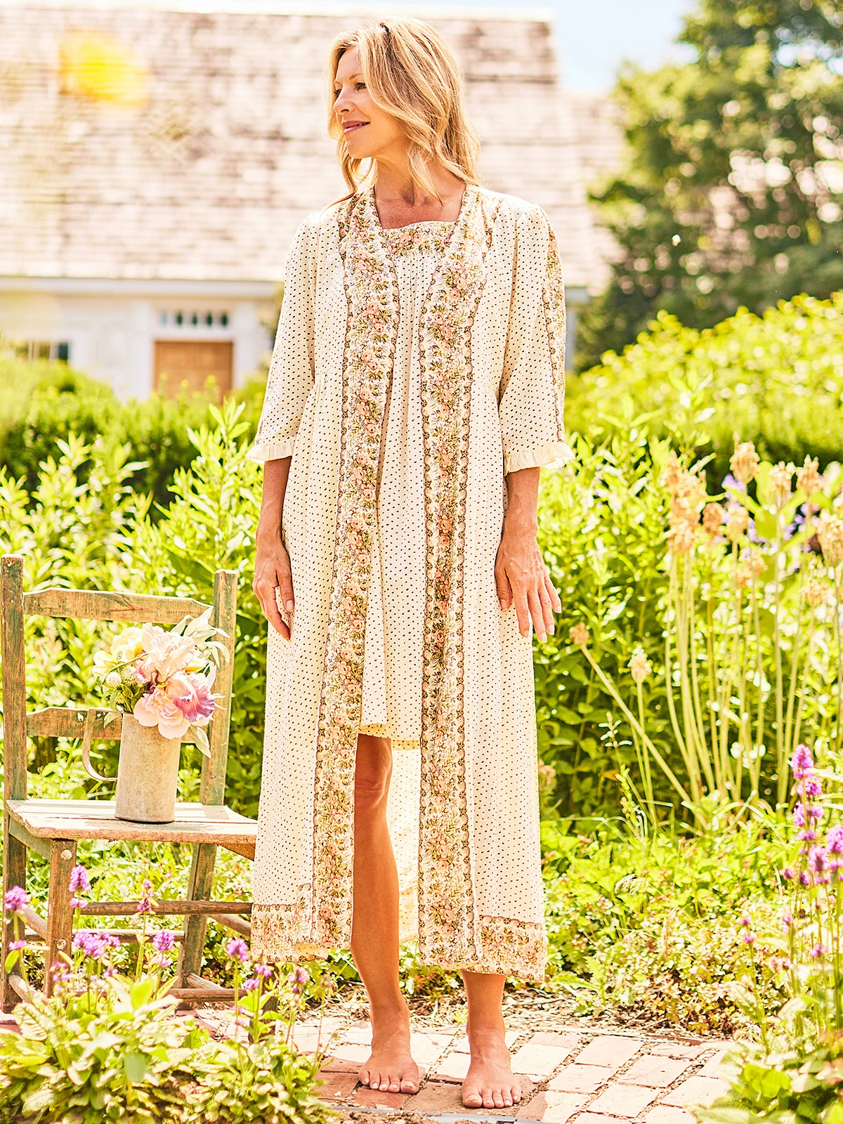 Rose Border Dressing Gown 6 Rose Border Dressing Gown - Image 4