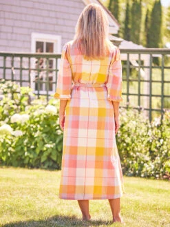 Sunrise Check Dressing Gown -Clothing Sales 2024 DGA5547R Sunrise April Cornell Dressing Gown 3