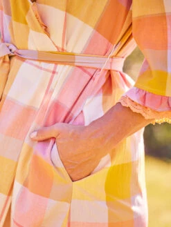 Sunrise Check Dressing Gown
