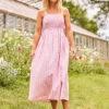 Parfait Shirred Dress 1 Parfait Shirred Dress -Clothing Sales 2024 DRA5048R Rose April Cornell Dress 1