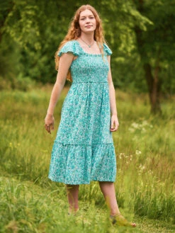 Meadow Dress -Clothing Sales 2024 DRA5088R Aqua April Cornell Dress 1