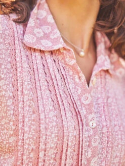 Maggie Patchwork Dress -Clothing Sales 2024 DRA5243R Salmon April Cornell Dress 2