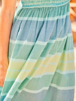 Seaside Stripe Dress -Clothing Sales 2024 DRA5278R Aqua April Cornell Dress 4