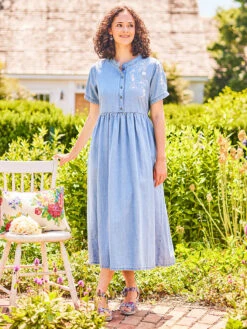 Darling Denim Dress 8 Darling Denim Dress -Clothing Sales 2024 DRA6152R Denim April Cornell Dress 1