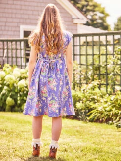 Springtime Rose Smock Dress -Clothing Sales 2024 DRA6830R DarkPeriwinkle April Cornell Dress 3