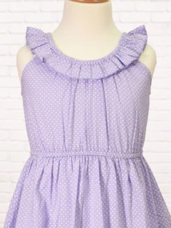 Bellflower Dot Big Girls Dress -Clothing Sales 2024 DRG5404P LightPeriwinkle April Cornell Dress 2