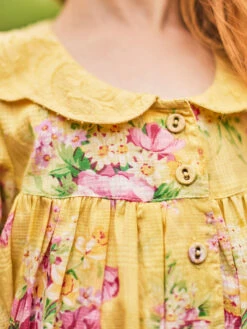 Charming Little Girls Dress -Clothing Sales 2024 DRK5352P Yellow April Cornell Dress 2