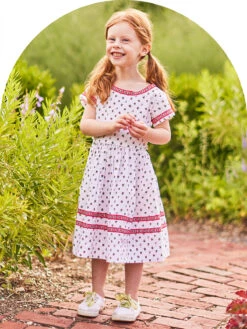 Avignon Little Girls Dress -Clothing Sales 2024 DRK5358R White April Cornell Dress 1
