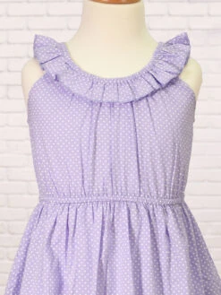 Bellflower Dot Little Girls Dress -Clothing Sales 2024 DRK5404P LightPeriwinkle April Cornell Dress 2
