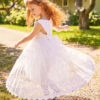 Starlight Little Girls Dress -Clothing Sales 2024 DRK5404R White April Cornell Dress 2