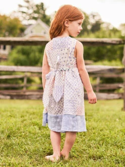 Becky's Remnant Little Girls Dress 7 Becky's Remnant Little Girls Dress -Clothing Sales 2024 DRK5405R WhiteBlue April Cornell Dress 3