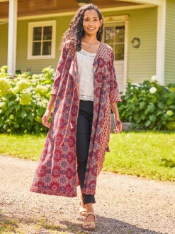 Darjeeling Wrap Jacket -Clothing Sales 2024 JKA5302R ClayIndigo April Cornell Jacket 4