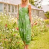 Field Flower Jumpsuit -Clothing Sales 2024 JSA5392R Green April Cornell Jumpsuit 1