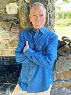 Washed Denim Work Shirt