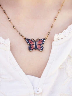 Monarch Butterfly Necklace -Clothing Sales 2024 NK4831AORA Multi April Cornell Jewelry 3