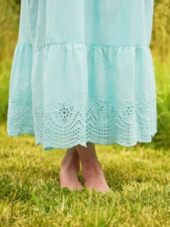 Emily's Eyelet Nighty -Clothing Sales 2024 NTA5501R LightAquamarine April Cornell Nightgown 4