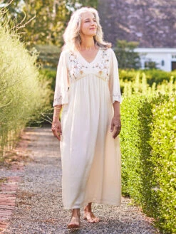 Claudette Nighty -Clothing Sales 2024 NTA5503R Ecru April Cornell Nightgown 1