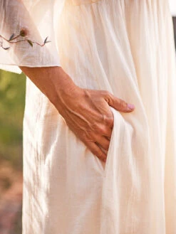 Claudette Nighty -Clothing Sales 2024 NTA5503R Ecru April Cornell Nightgown 4