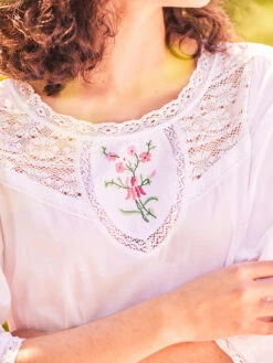 Primrose Nighty -Clothing Sales 2024 NTA5504R White April Cornell Nightgown 2