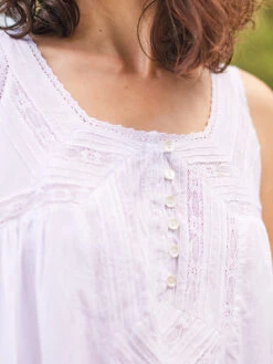 Adeline Nighty -Clothing Sales 2024 NTA5505R White April Cornell Nightgown 2