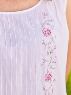 Rose Trellis Nighty -Clothing Sales 2024 NTA5514R White April Cornell Nightgown 2