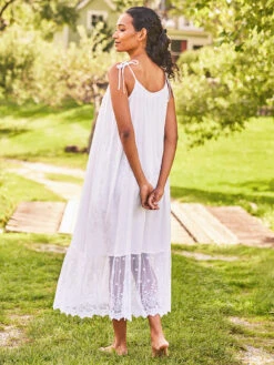 Beloved Nighty -Clothing Sales 2024 NTA5518R White April Cornell Nightgown 3