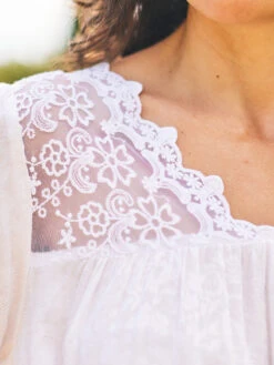 Beloved Short Nighty -Clothing Sales 2024 NTA5519R White April Cornell Nightgown 2