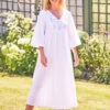 Morning Nighty -Clothing Sales 2024 NTA5574R White April Cornell Nightgown 1