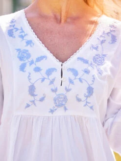 Morning Nighty -Clothing Sales 2024 NTA5574R White April Cornell Nightgown 2