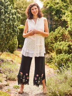 Nantucket Linen Pant -Clothing Sales 2024 PTA5161R Black April Cornell Pant 4