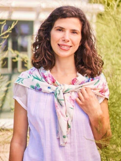 Lillian Scarf -Clothing Sales 2024 SFA5552R Ecru April Cornell Scarf 1