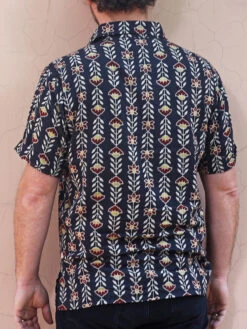 Night Vines Shirt -Clothing Sales 2024 SH121R BlackIndigo April Cornell Shirt 3