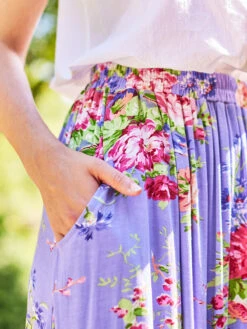 California Rose Jersey Skirt 8 California Rose Jersey Skirt -Clothing Sales 2024 SKA5514R Lavender April Cornell Skirt 2