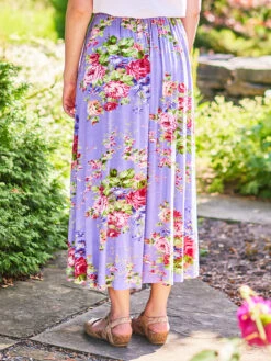 California Rose Jersey Skirt 9 California Rose Jersey Skirt -Clothing Sales 2024 SKA5514R Lavender April Cornell Skirt 3