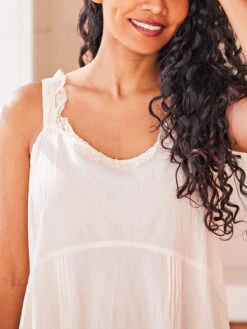 Petal Slip -Clothing Sales 2024 SLA5510Q Ecru April Cornell Slip 4